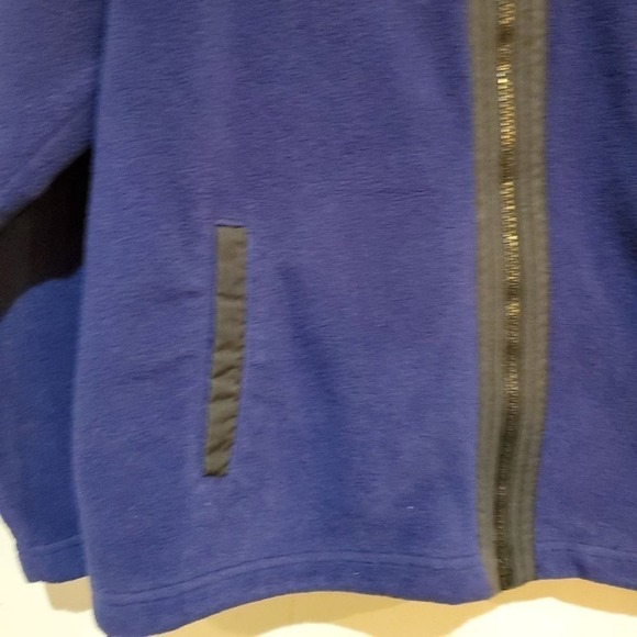 Men's Size Medium Alpine Tek Fleece Jacket Shacket Outdoors Soft Navy Blue - Picture 4 of 11